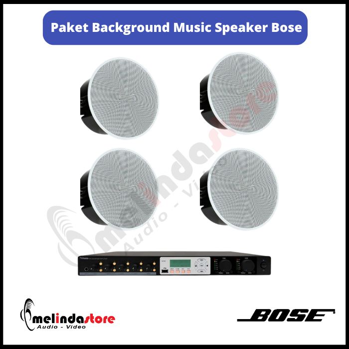 Paket Background Music Indoor Speaker Ceiling Bose DM2C | 4 Speaker